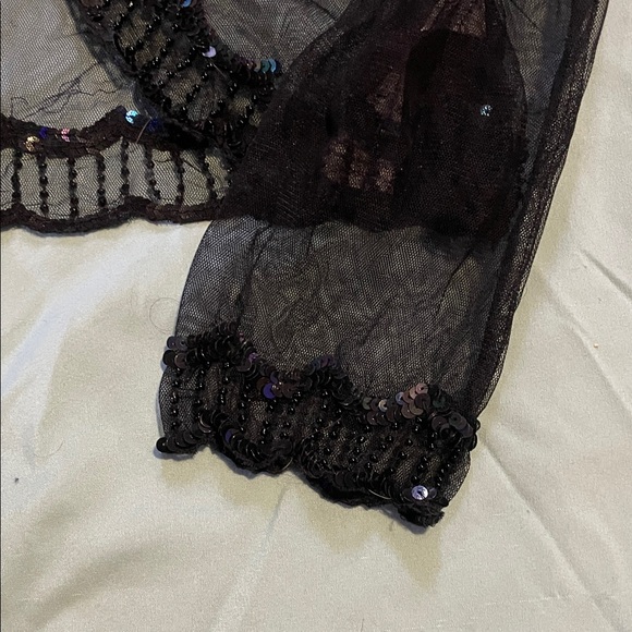 Floyd by smith Black Sheer Top with Sequin Details. New with tags. - Picture 2 of 7